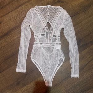 White lace bodysuit